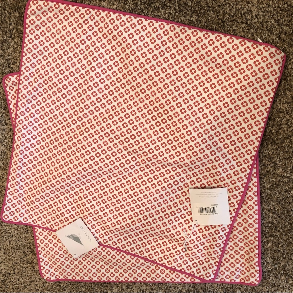 Serena & Lily Pink and White Accent Pillow 2